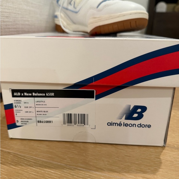 Aime Leon dore x NB White and Blue Sneakers - Picture 3 of 4